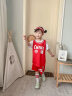 维多利亚旅行者运动套装儿童足球服篮球训练服夏季健身服跑步速干衣球衣红色130 晒单实拍图