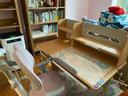 生活诚品橡胶木实木儿童学习桌椅套装儿童书桌写字桌可升降小学生作业课桌 I32(1.2米木书架)+KT004双背椅粉 实拍图