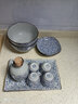 和风四季浅田烧釉下彩餐具陶瓷方盘牛排盘渣盘商用家用凉菜盘小吃盘渣盘 5.5英寸小号青花方盘 14.5cm 实拍图