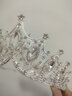 遇上佳人皇冠头饰写真水晶头饰新娘结婚婚纱头饰婚礼装饰发饰送女朋友 皇冠头饰【银色】 实拍图