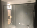 东鹏（DONGPENG）淋浴房浴室隔断一字形浴屏极窄全框卫生间干湿分离玻璃推拉门 宽1.9-1.99高2m/极窄双活 2cm极窄+玻璃金属包边+内嵌磁吸 实拍图