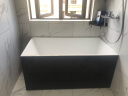 果敢亚克力浴缸小户型家用成人独立式薄边方形单双人深泡浴缸051 黑白色独立缸1.5米 实拍图