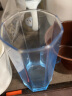 乐美雅家用透明彩色玻璃杯耐热茶杯水杯杯子饮料果汁杯沥水架套装 6只/280ml冰蓝八角直身高杯 晒单实拍图