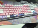 黑爵（AJAZZ）AK35I机械键盘 有线游戏键盘 PBT键帽 纯净白光 游戏 电脑 笔记本 吃鸡键盘 白粉色 青轴 实拍图