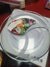 菲内克斯 钢化玻璃盘子耐热多功能分格早餐水果配菜饺子带醋碟分餐盘家用 10英寸两只装 实拍图