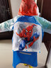迪士尼儿童雨衣男童男孩蜘蛛侠雨披长款充气帽背包位中大童学生厚款雨具 86393-S充气帽檐款 蜘蛛侠款 XL码/适合130-140cm 实拍图