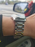 手表钢带男女士不锈钢手表带 金属蝴蝶扣代用名匠天梭力洛克卡西欧罗西尼系列精钢手表链配件 钢色 19mm 实拍图