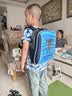 UnMe台湾unme男女小学生一年级书包男1-3-6轻防水儿童双肩背送礼书包 3262蓝色1-3年级 带腰扣 实拍图