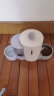 HELLOJOY宠物自动喂食器储粮桶饮水机一体猫碗猫食盆狗吃饭喝水 灰色 实拍图
