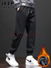 JEEP SPIRIT吉普休闲裤男秋冬季韩版束脚裤子男士宽松工装裤 黑色加绒 4XL 实拍图