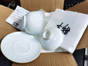 唯古 甜白釉盖碗茶杯茶具茶碗功夫三才碗简约现代纯色白瓷敬茶泡茶器喝茶 大号（满杯200ml） 实拍图