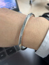 云金丽银手镯女999足银莫比乌斯情侣手镯开口实心银镯子送女友生日礼物 实拍图