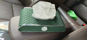 车载纸巾盒高档皮革创意带停车号码牌简约时尚多功能仪表台中控扶手箱遮阳板汽车用抽纸车内装饰用品盒 时尚款*苔藓绿带停车牌*附带纸巾防滑垫 实拍图
