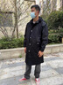 洛夫伦春季新款大衣风衣男中长款大码宽松休闲潮流男装过膝大衣连帽外套 黑色加厚加棉 3XL （适合175-210斤） 实拍图