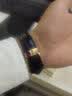 时仕手表带男真皮适用天梭浪琴欧米茄表带阿玛尼雷诺天王罗西尼美度表带蝴蝶扣 黑色黑线【玫瑰金扣】 22mm 实拍图