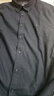 哈吉斯（HAZZYS）男装 春秋款衬衣棉羊毛混纺通勤长袖衬衫男ASCZK1BDF32 深藏青色DN XL （180/100A 50） 实拍图