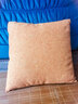 安茹刘朝 素色棉麻加厚正方形靠枕纯色家用沙发靠垫亚麻棉麻大抱枕客厅汽车靠背枕垫可拆洗不掉色 橘黄色（素色亚麻） 40cm*40cm枕套+枕芯 实拍图