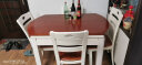 萱逸轩 实木餐桌椅组合现代简约折叠可伸缩两用家用吃饭小户型饭桌圆桌 地中海 1.2米一桌6椅 实拍图