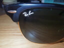 雷朋（RayBan）太阳镜派对达人系列半框墨镜潮流方形男女款时尚眼镜0RB3016 W0365黑色镜框绿色经典镜片  尺寸49 实拍图