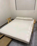 京居沙发床可折叠沙两用单双人小户型客厅懒人沙发床多功能云朵床S006 米白色【海绵款】 【实木框架】【配抱枕2个】100宽 实拍图