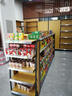 乐品展示超市钢木货架便利店双面置物架商店食品柜文具店木质单面展示架 【钢】单组合三 实拍图