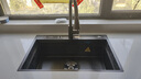 悍高（HIGOLD）厨房304不锈钢手工纳米水槽双阶梯水槽套餐洗碗池洗菜盆水槽套装 宽边75*48-快装枪灰抽拉龙头 实拍图