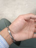 罗泰老银匠999足银手镯男简约开口银镯子复古潮人情侣手环饰品              实拍图