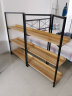 喆威 铁艺办公屏风隔断墙展示架置物架简约工业风陈列架书架花架定制 浅胡桃色长180*宽36*高135 实拍图