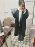 GARNUO赫本风黑色双面羊毛大衣女2025新款秋冬季高级感小个子羊毛呢外套 黑色 M 【111-130斤】 实拍图