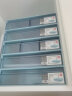 得力一层三格桌面收纳盒 抽屉式办公室用品文具文件分类多层储物盒子 宿舍化妆品杂物防尘整理盒 蓝色PK106 实拍图