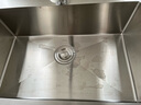 美标不锈钢加厚手工水槽溢水孔大单槽厨房橱柜水池洗碗盆洗菜盆 手工700mm单槽配厨房龙头 实拍图