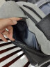 悍骑电脑包双肩包男 15.6英寸笔记本背包女适用华为macpro戴尔联想高中大学生书包商务 浅灰色（15.6英寸）升级版可扩容 实拍图