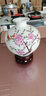泥之恋 泥之恋景德镇陶瓷器古典粉彩陶瓷花瓶家居工艺品客厅装饰品摆件插花花器 水点桃花石榴 带底座 实拍图