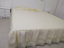 欧苏缦新款全棉韩版蕾丝纯棉床裙单件加厚夹棉床罩床笠带裙边高档床盖 高端绣花-米黄夹棉 180*220cm床裙+2个枕套 实拍图