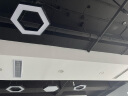 得焺 办公室LED六边形吊灯 商场写字楼办公会议室直播间拼接吊线灯 六边形-实心-黑色-直径60CM 晒单实拍图