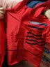探路者（TOREAD）男女童冲锋夹克  秋冬款童装儿童保暖防风外套QABBBL95248 朱雀红本白水手蓝 140 实拍图