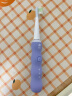 babycare儿童电动牙刷成长型1-6-12岁宝宝牙刷充电式全自动软毛刷 鸢尾紫 实拍图