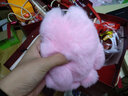 迪加伦 创意卡通钥匙扣 汽车装饰 装死公仔萌萌兔正版 毛绒可爱兔子背包包挂件 汽车用品 粉红色 18CM(大号) 实拍图