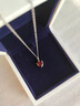 rarebeauty【圣诞节礼物送女友】红石榴石宝石项链女士锁骨吊坠时尚首饰 【吊坠+金链】8仓不刻字 实拍图