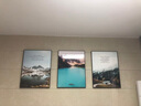 小泸林现代简约客厅装饰画沙发背景墙壁画卧室挂画海边风景三联画山水画 B-海阔天空8982 布艺画45*60黑框(2米以内沙发） 实拍图