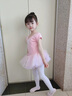 s.lemon儿童舞蹈服春夏芭蕾舞服女童短袖舞蹈裙练功网纱裙表演服蓬蓬舞裙 樱花粉短袖夏款 L /130（建议身高110-120cm） 实拍图