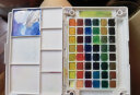 樱花(SAKURA)固体水彩颜料24色套装（含金属珠光荧光色系）便携式透明水彩画笔初学者学生写生美术绘画 实拍图