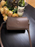 viney牛皮包包女包时尚圆筒包轻奢斜挎单肩包生日新年礼物送女生女友 【咖色】女生实用走心 品牌小众百搭休闲枕头包 实拍图