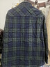 马登工装 复古羊毛混纺格子外套厚实格纹ins帅气休闲夹克男 蓝绿格 M 实拍图