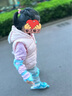 迪士尼（Disney）轮滑鞋儿童女闪光溜冰鞋女童男可调旱冰鞋滑冰鞋直排滑轮鞋套装 高端软面艾莎青8闪+护具7件套+包 L （平时鞋码32-37码） 实拍图