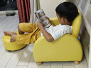 LINSY KIDS林氏家居儿童沙发宝宝沙发椅角客厅家用可爱小型迷你婴儿沙发 【黄色】B儿童沙发+小脚踏 实拍图