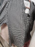 无印良品（MUJI）女式法兰绒 立领衬衫 格子 内搭 衬衣  BCB19C1A 黑色格纹 M 实拍图