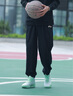 李宁束脚卫裤运动裤男女款纯色简约休闲百搭收口宽松长裤 【休闲刺绣冰感】束脚黑B823-6 XL 实拍图
