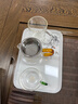KORDCO欧式长方形托盘塑料茶盘简约密胺托盘创意杯盘水果托盘客厅收纳盘 米白色喜上梅梢 1个 小号27cm*18cm*2cm 实拍图