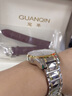 冠琴（GUANQIN）手表男士全自动机械表瑞士名表十大品牌进口机芯夜光防水镂空男表 【典藏版】钢带白面【高端机芯】 实拍图